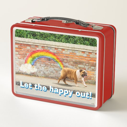Lunch Box Graffiti de chien et d'arc-en-ciel (Dos)