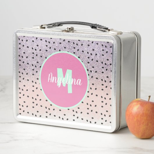 Lunch Box Graines de pastèque mignonnes avec faux strass mon (En situation)