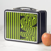 Lunch Box Graines et torrents - Lime vert et noir (En situation)