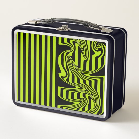 Lunch Box Graines et torrents - Lime vert et noir (Devant)