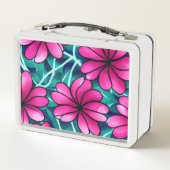 Lunch Box Grand Motif rose vif (Dos)