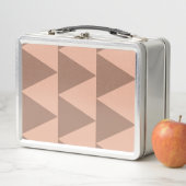 Lunch Box Grand Triangles géométriques Mocha Mousse Dusty ro (En situation)