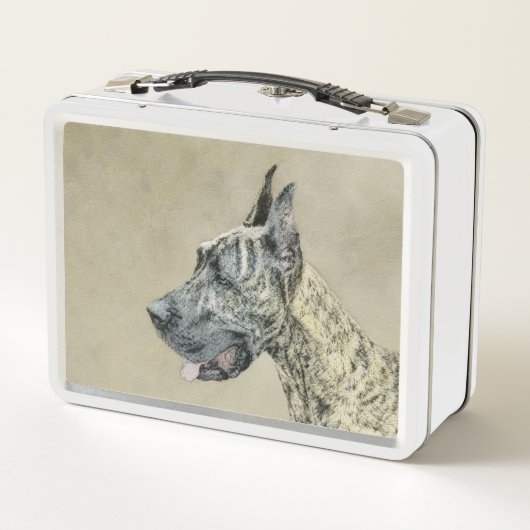 Lunch Box Grande Danse (Brindle) Peinture - Art Chien origin (Dos)