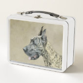 Lunch Box Grande Danse (Brindle) Peinture - Art Chien origin (Devant)
