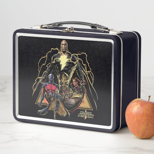 Lunch Box Graphique de groupe triangulaire Adam noir (En situation)