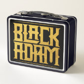 Lunch Box Graphique de nom empilé Adam noir (Dos)