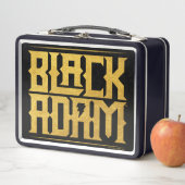 Lunch Box Graphique de nom empilé Adam noir (En situation)