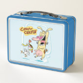Lunch Box Graphique de rire de vache et de poulet (Dos)