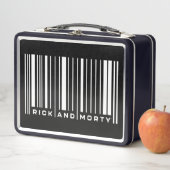 Lunch Box Graphique du code barre de Rick et Morty (En situation)