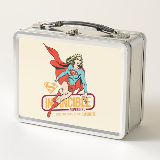 Lunch Box Graphique rétro-invincible Supergirl (Devant)