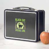 Lunch Box Graphisme d'amour spécial chat noir Halloween (En situation)