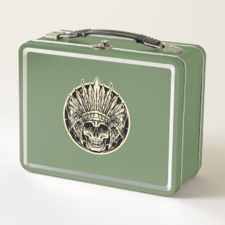 Lunch Box Graphisme de crâne de chef guerrier