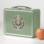 Lunch Box Graphisme de crâne de chef guerrier (En situation)