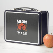 Lunch Box Graphisme de silhouette de chat de lune drôle d'Ha (En situation)