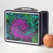 Lunch Box Gras Magenta Abstrait Super Liquid Art Swirl (En situation)