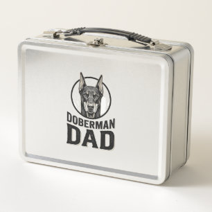 Lunch Box Gravure Papa Doberman Vintage Design pour amateur