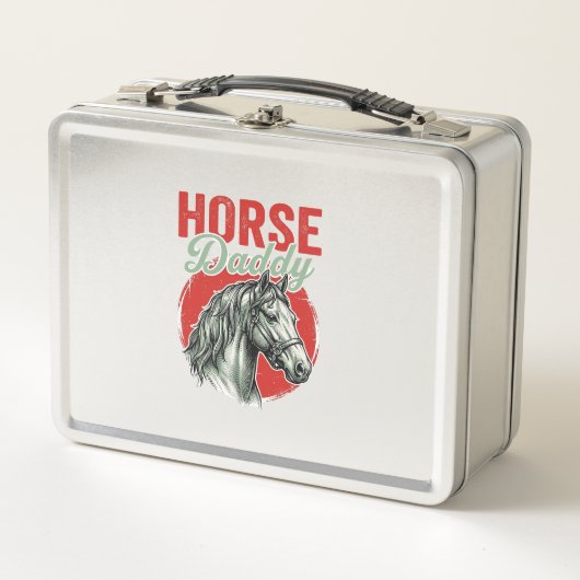 Lunch Box Gravure vintage de papa cheval (Devant)
