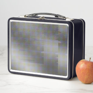 Lunch Box Gray Glitch Art Micro Points Vaporwave Aesthetic