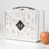 Lunch Box Grèce antique Histoire grecque Motif Monogramme (En situation)