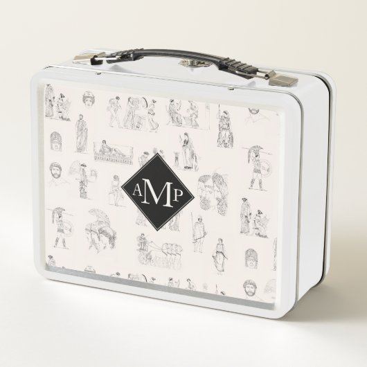 Lunch Box Grèce antique Histoire grecque Motif Monogramme (Dos)