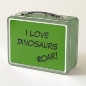 Lunch Box Green Dinosaur vaisseau spatial Yeux Brown Étoiles (Dos)