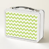 Lunch Box Green Zigzag, Green Chevron, Motif géométrique (Dos)
