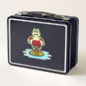 Lunch Box Grenouille à la natation avec anneau de natation (Dos)