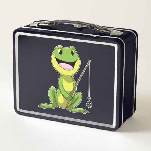 Lunch Box Grenouille à la pêche avec canne à pêche (Dos)