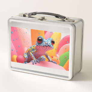 Lunch Box Grenouille à taches bleues avec arrière - plan pas