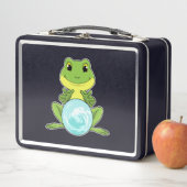 Lunch Box Grenouille avec boule de cristal (En situation)