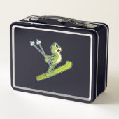 Lunch Box Grenouille comme sauteur de ski avec Ski.PNG (Dos)