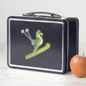 Lunch Box Grenouille comme sauteur de ski avec Ski.PNG (En situation)