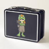 Lunch Box Grenouille en coiffeur avec sèche-cheveux (Dos)