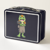 Lunch Box Grenouille en coiffeur avec sèche-cheveux (Devant)