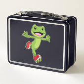Lunch Box Grenouille en Patinage en ligne avec Roller skates (Dos)
