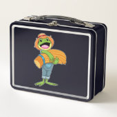 Lunch Box Grenouille en tant que fermier avec paille (Devant)