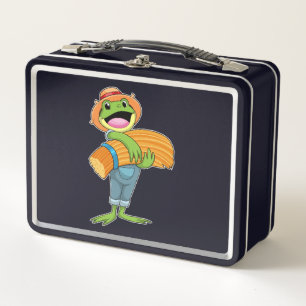 Lunch Box Grenouille en tant que fermier avec paille