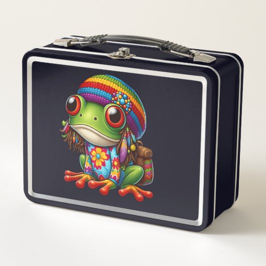 Lunch Box Grenouille hippie (Devant)