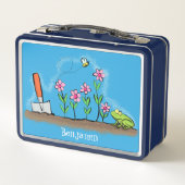 Lunch Box Grenouille mignonne et abeille dans le jardin dess (Dos)