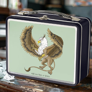 Lunch Box Griffon Mythique Fantastique Brun Majestueux