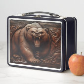 Lunch Box Grizzly embarqué : résistance en cuir (En situation)