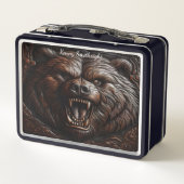 Lunch Box Grizzly torride sculpté en cuir (Dos)