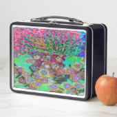 Lunch Box Groovy Sedum Violet Abstrait Psychedelique (En situation)