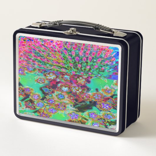 Lunch Box Groovy Sedum Violet Abstrait Psychedelique (Devant)