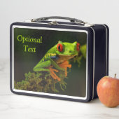 Lunch Box Gros plan d'une grenouille à arbre rouge #1 (En situation)