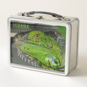 Lunch Box Gros plan photographique d'iguane vert Lézard