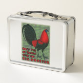 Lunch Box Gros Rooster Rouge (Dos)
