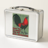 Lunch Box Gros Rooster Rouge (Devant)