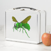 Lunch Box Guêpe abeille cartoon verte et lime (En situation)