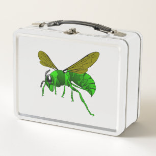 Lunch Box Guêpe abeille cartoon verte et lime